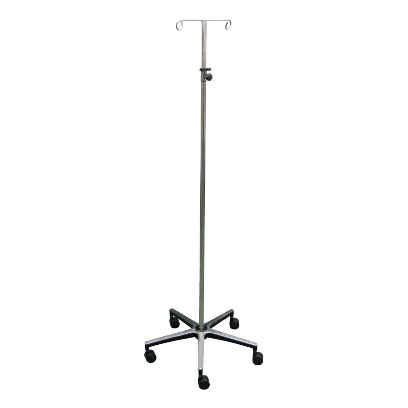 Creative Living Medical IVM1306-01 MRI Non-Magnetic Aluminum Base I.V. Stand with 2-Hook