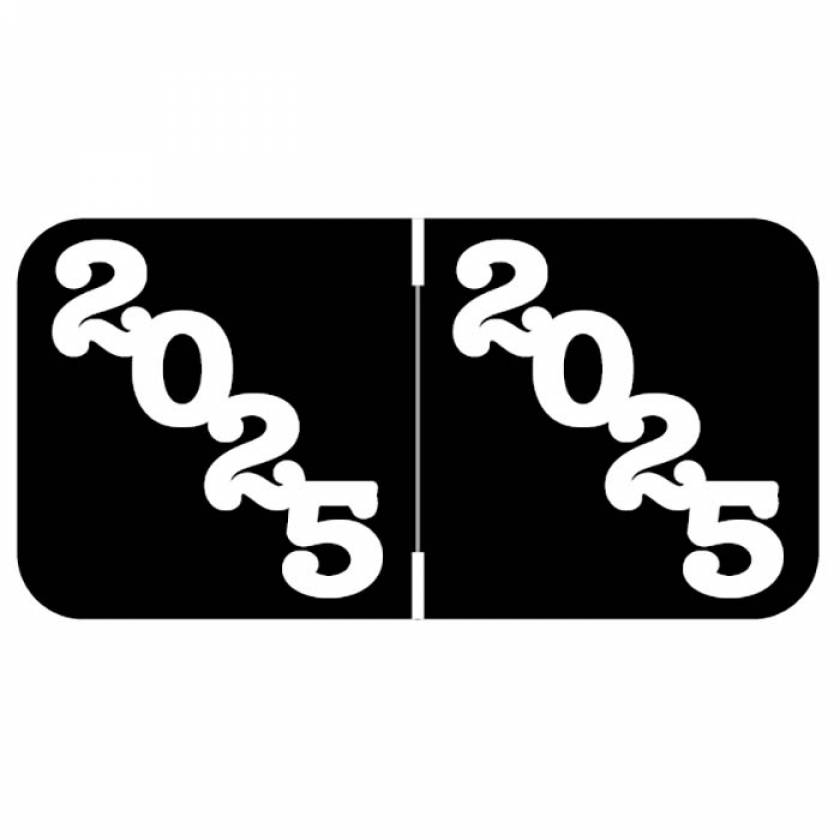 Arden Label JTYM-25-T4 Jeter Compatible JTYM Series 2025 Year Labels - Size 3/4" H x 1 1/2" W