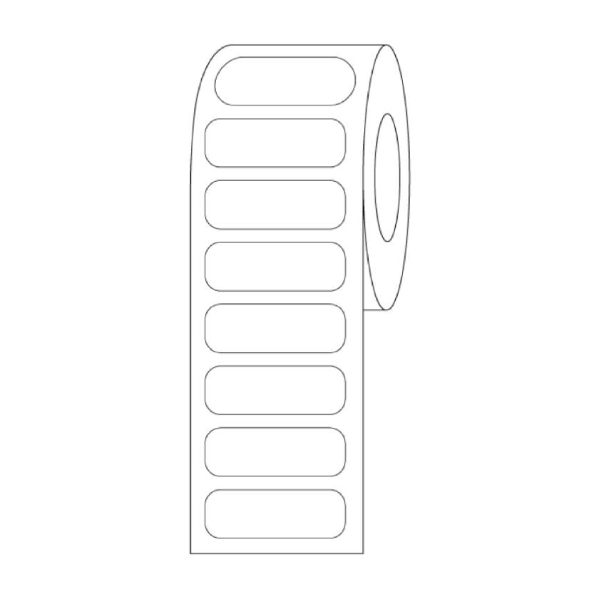 Globe Scientific LCR-21X7W Cryogenic White Label Roll for 0.5 mL Tubes - 21 mm x 7 mm