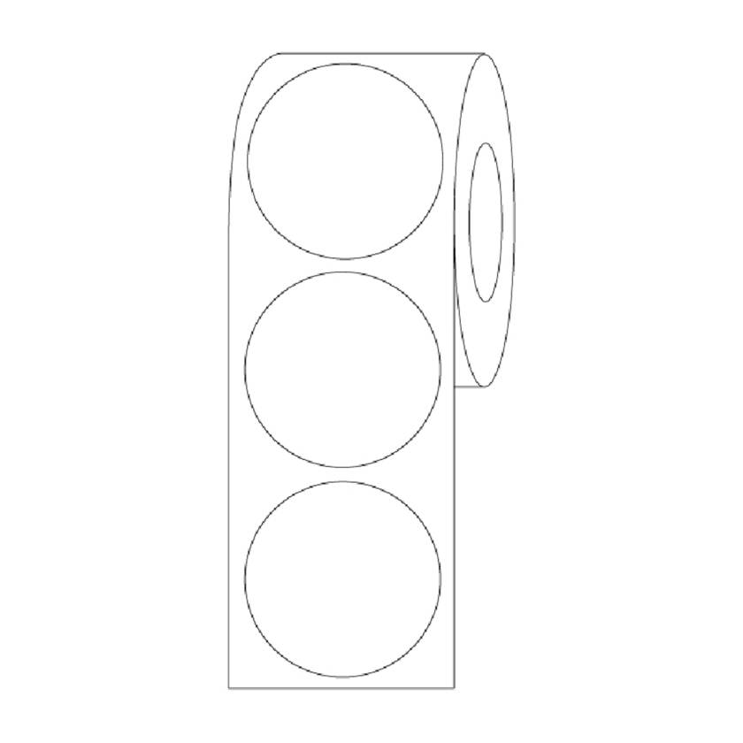 Globe Scientific LCR-25W Cryogenic Label Roll for 50 mL Tubes - 25 mm Dots