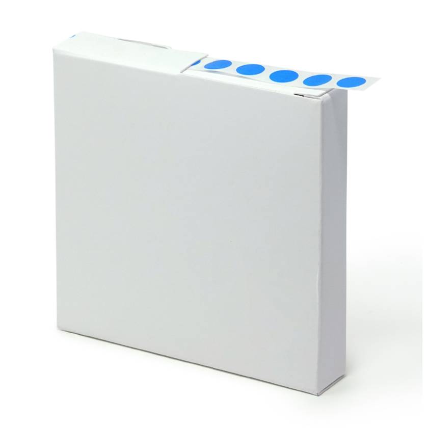 Globe Scientific LCR-95B Cryogenic Label Roll for 0.5-1.5 mL Tubes - 9.5 mm Dots, Blue