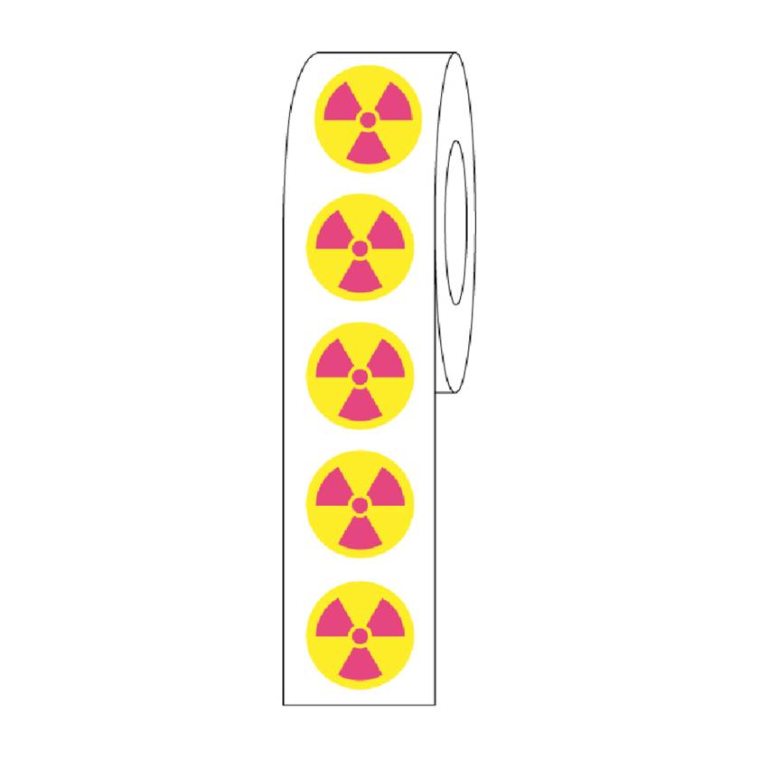 Globe Scientific LCR-95RAD Cryogenic Radioactive Label Roll - 9.5 mm Dots