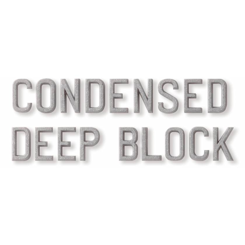 Unmounted Condensed Deep Block Lead Character - 1/4" Height