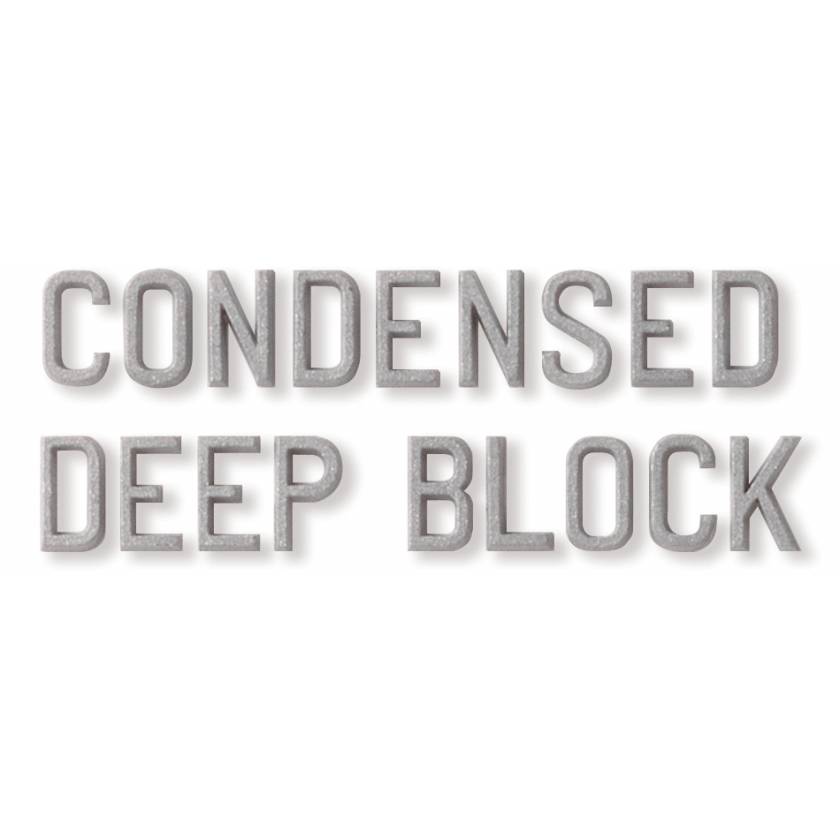 Unmounted Condensed Deep Block Lead Character - 3/8" Height