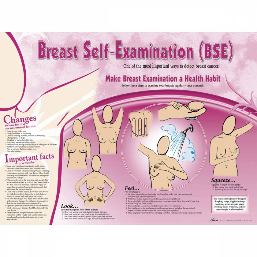 Life/form Breast Self-Examination Poster