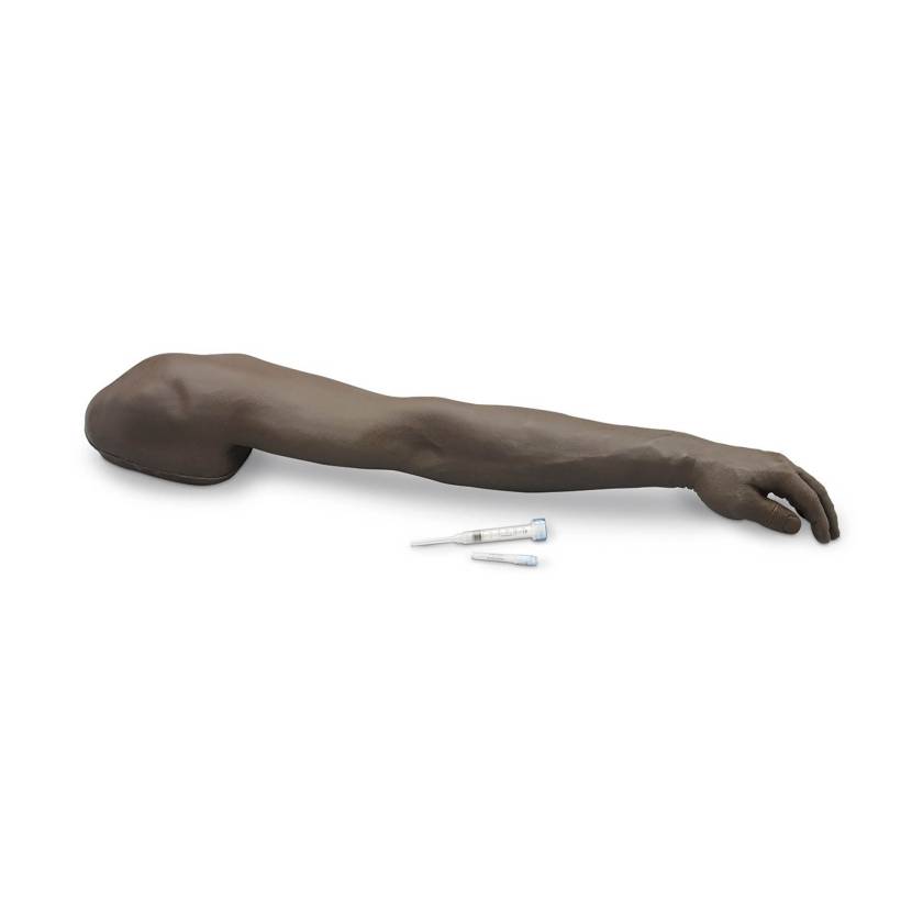 Nasco LF01132 Life/form Venipuncture and Injection Demonstration Arm - Dark Skin Tone