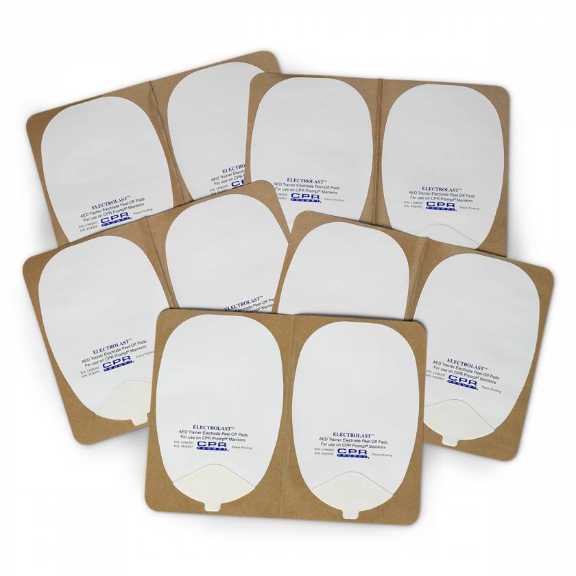 ElectroLast AED Trainer Foam Electrode Peel-Off Pads - Heartstream Style