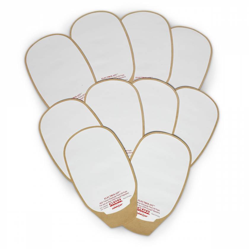 ElectroLast AED Trainer “Skin” Electrode Peel-Off Pads: Medtronic Physio-Control Style