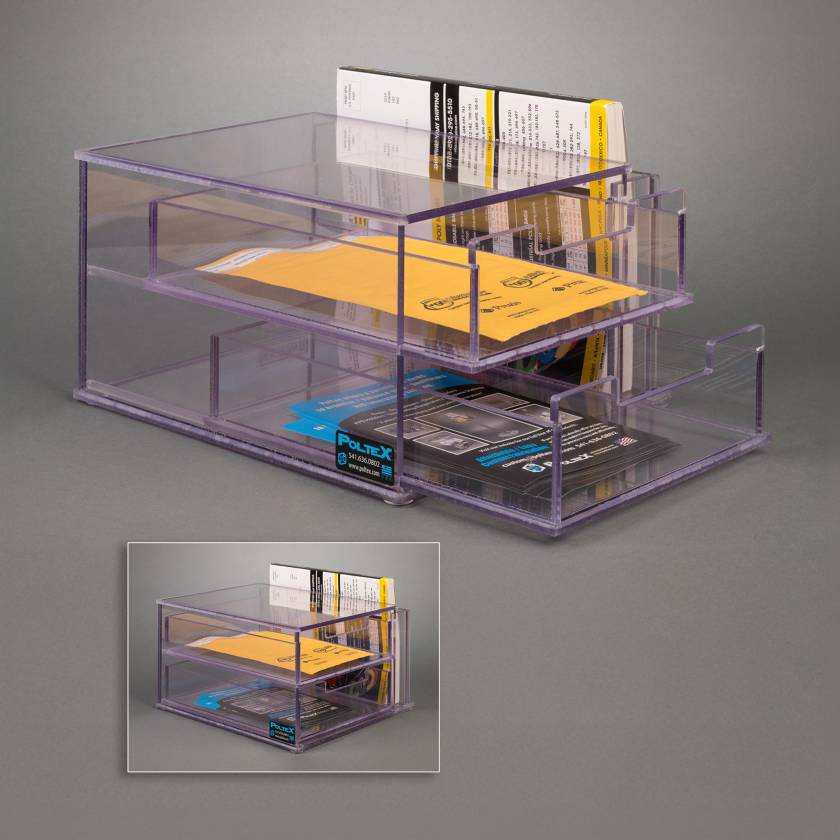 Poltex LOGDWR Two-Drawer Lab Storage with Side Pocket (Documents are Not Included)