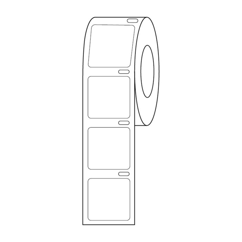 Globe Scientific LTC-22X22W Cryo Direct Thermal Label Roll for Microscope Slides - 22 mm x 22 mm