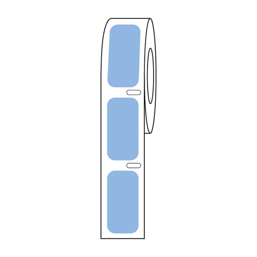 Globe Scientific LTC-27X13B Cryo Direct Thermal Label Roll for Cryogenic Vials - 27 mm x 13 mm, Blue