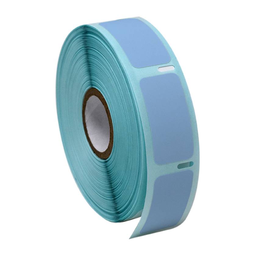 Globe Scientific LTC-38X19B Cryo Direct Thermal Label Roll for Large Tubes, Racks, and Boxes - 38 mm x 19 mm, Blue