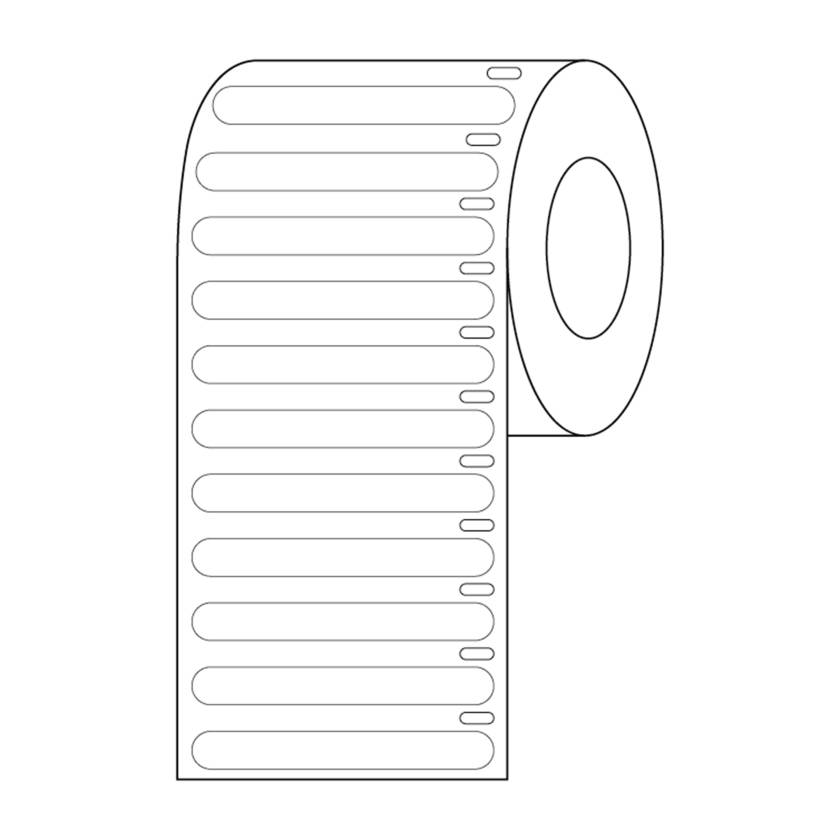 Globe Scientific LTC-51X6W Cryo Direct Thermal Label Roll for Microplates - 51 mm x 6 mm