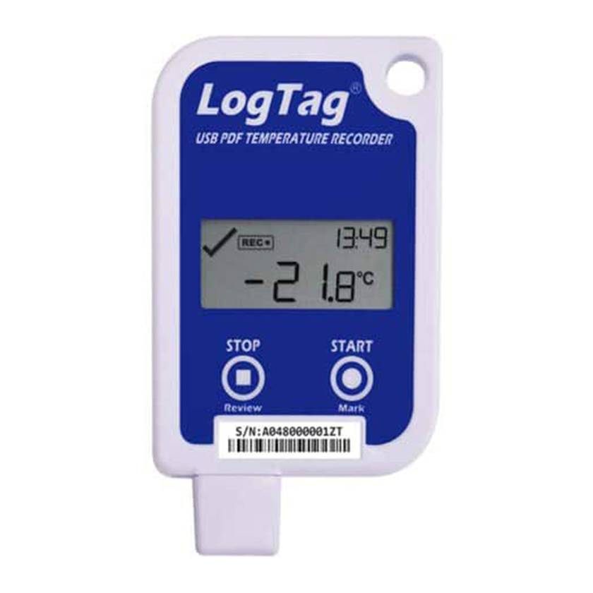 Thermco LTUTRED16 USB Temperature Data Logger with External Probe, LCD Display - Front View with Cap