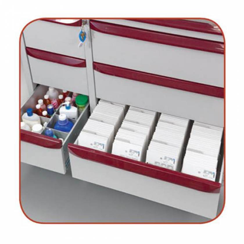 Capsa MSeries M6PC 8Drawer Standard Punch Card Medication Cart