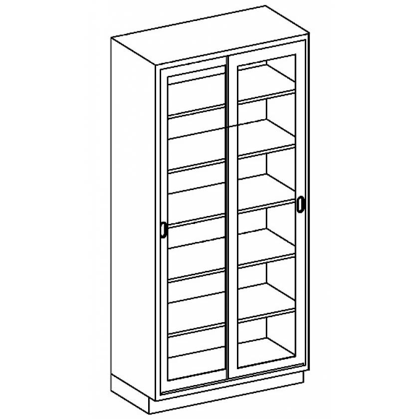 Sliding door outlet tall cabinet