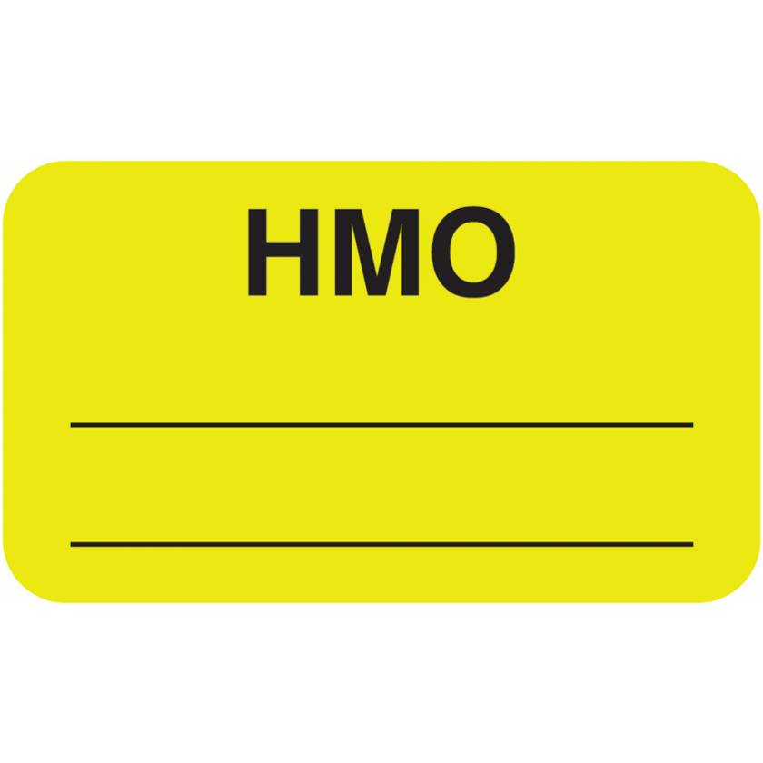 HMO Label - Size 1 1/2"W x 7/8"H