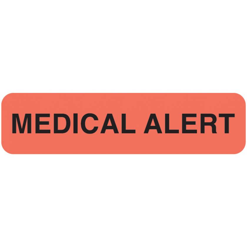 MEDICAL ALERT Label - Size 1 1/4"W x 5/16"H