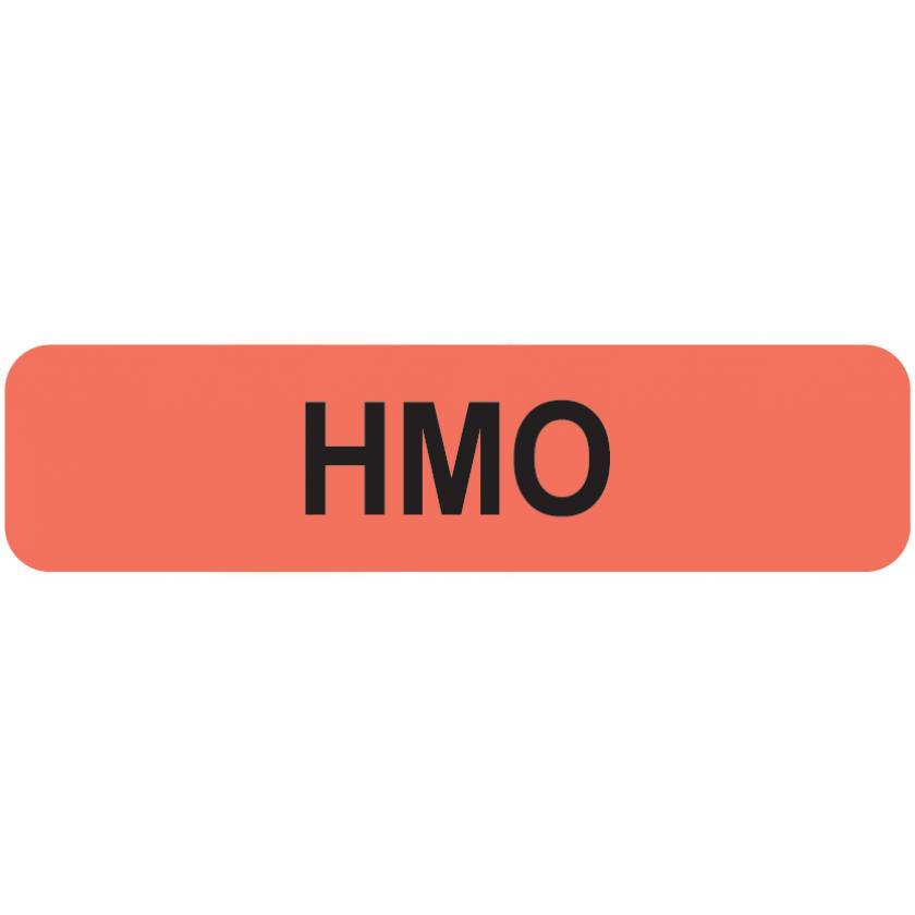 HMO Label - Size 1 1/4"W x 5/16"H