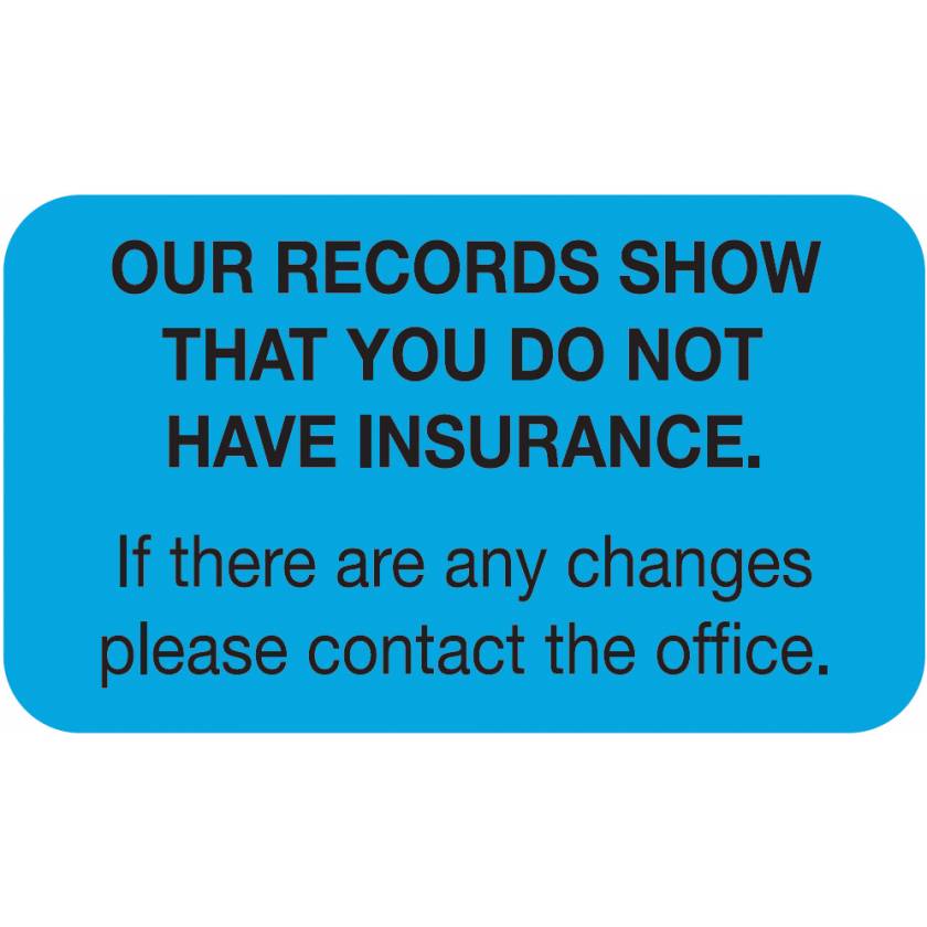 OUR RECORDS SHOW Label - Size 1 1/2"W x 7/8"H