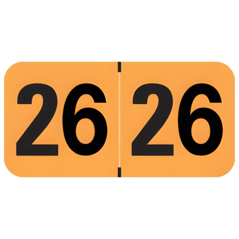 Arden Label MAYM-26-T4 Medical Arts Press Compatible MAYM Series 2026 Year Labels - Size 3/4" H x 1 1/2" W
