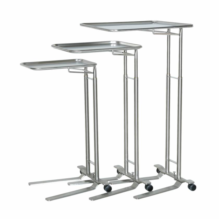 Mid Central Medical MCM750, MCM751, and MCM752 Stainless Steel Foot Control Mayo Stands