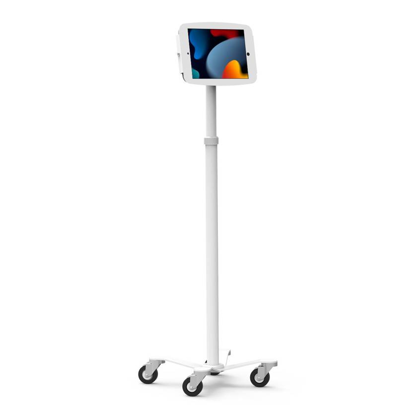Compulocks MCRSTDW102IPDSW Medical Rolling Cart with Space Secured Enclosure for 10.2" iPad 7-9th Gen (Tablet is Not Included)