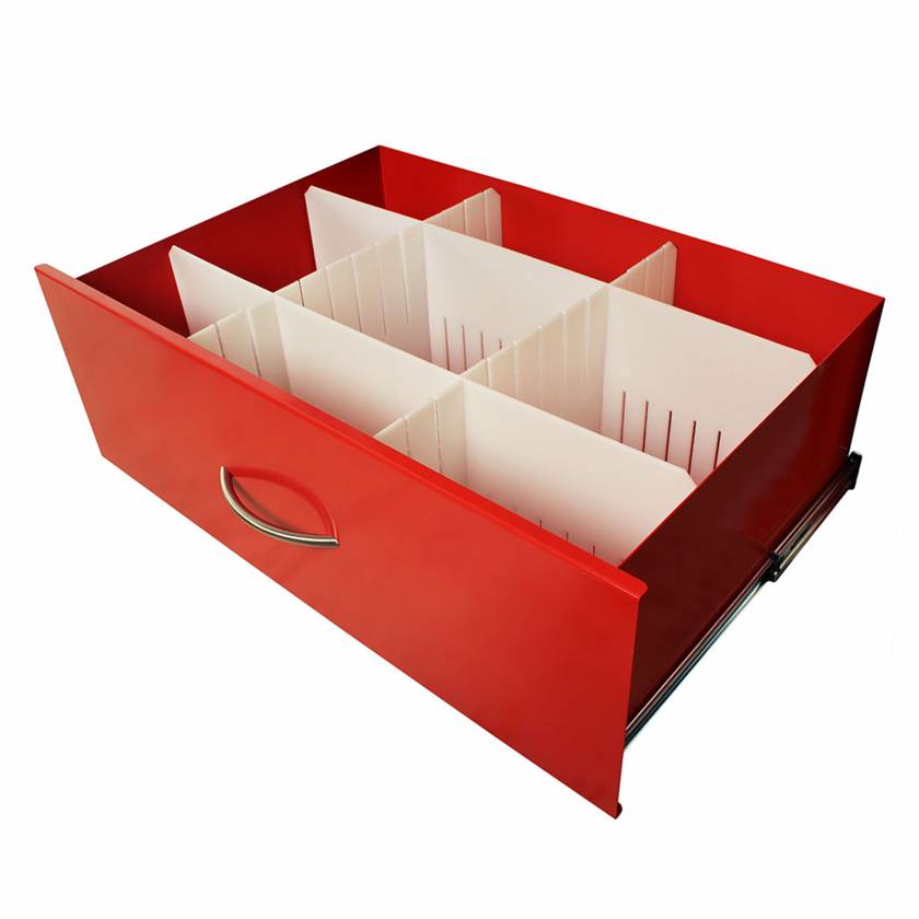 Harloff MD30-DIV9-B Basic Adjustable Plastic Divider Set for Standard Width Cart 9" or 12" Drawers (Drawer NOT included)