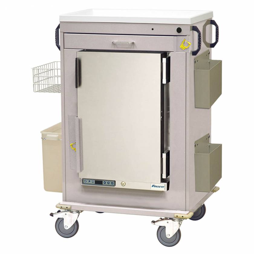 Harloff Model MH5100B Malignant Hyperthermia Cart with 1.8 Cubic Feet Follett Refrigerator, One Drawer, Breakaway Lock & Accessories