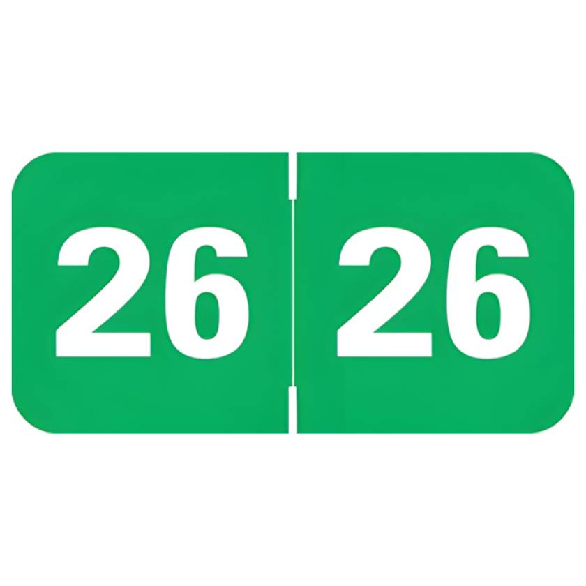 Arden Label MJYM-26-T4 Medical Arts Press Compatible MJYM Series 2026 Year Labels - Size 3/4" H x 1 1/2" W