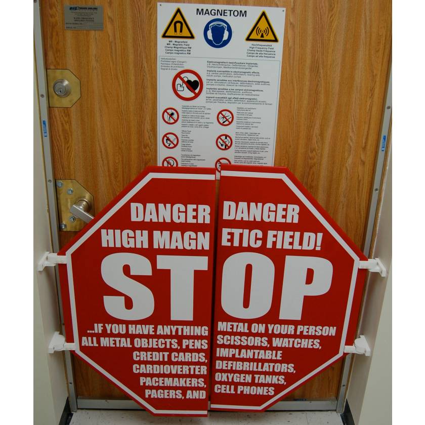 MRI Door Frame STOP Sign