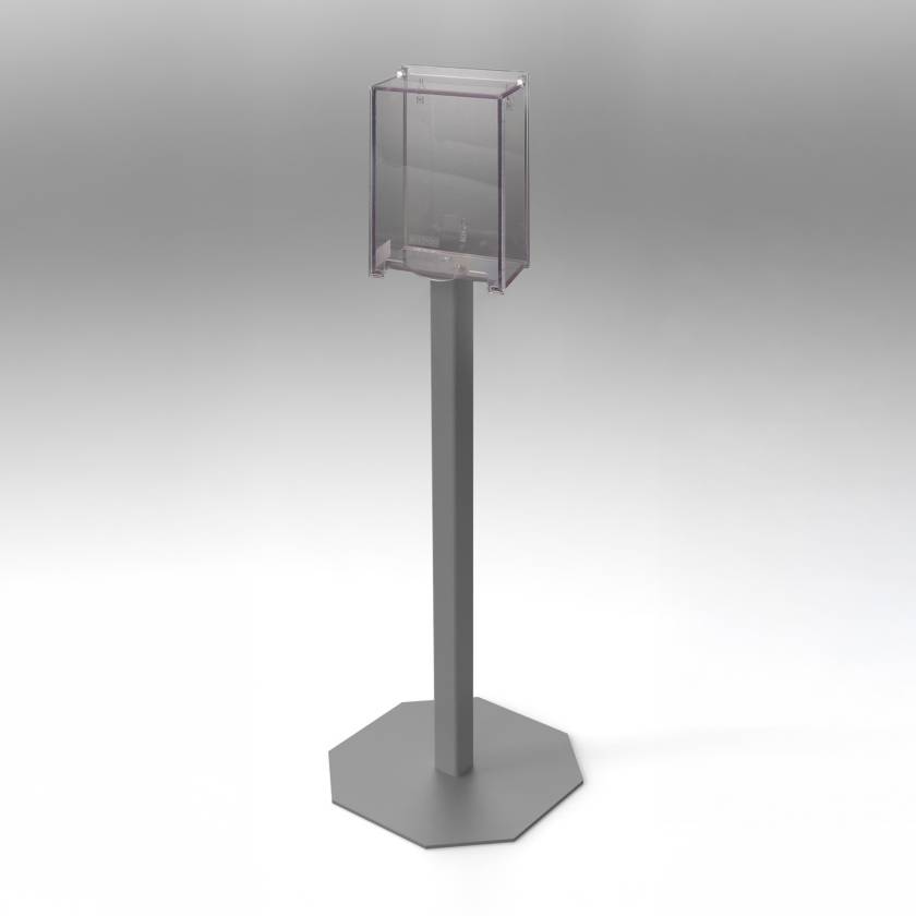 Poltex MSKDISP-2STL Earloop Mask Dispenser, Stand Mount, Without Sign Sleeve