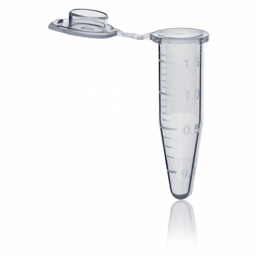 BrandTech 1.5mL Sterile Microcentrifuge Tube with Lid - Clear