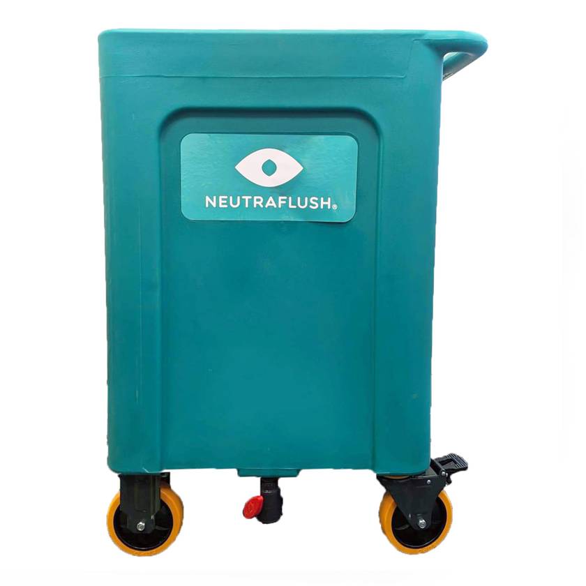 AERO Healthcare NFSCART01 NeutraFlush Rolling Drain Cart for Gravity Fed Eyewash Station