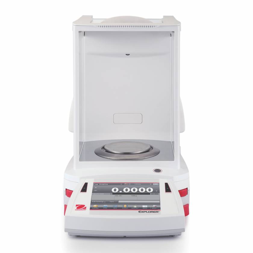 OHAUS Explorer™ Precision Balance with Draftshield - Front View