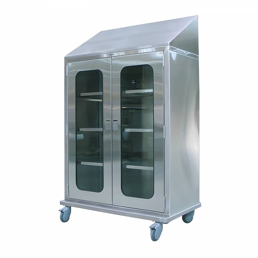 Pedigo Sloped Top Operating Room Cabinet with Casters and Double Door