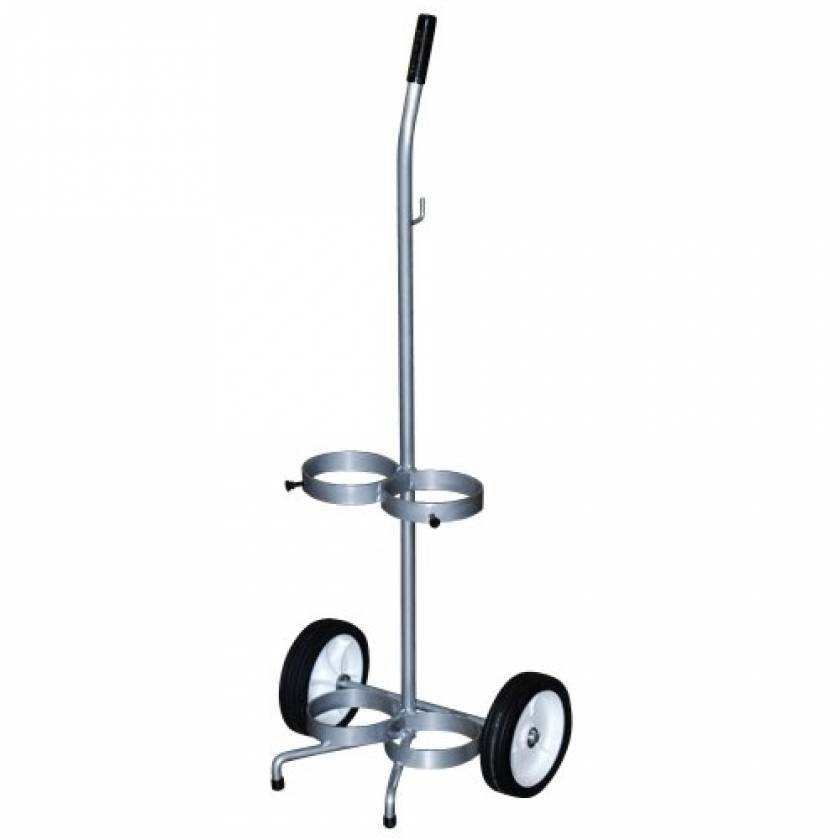 MRI Non-Magnetic Oxygen Cart for 2 Cylinders