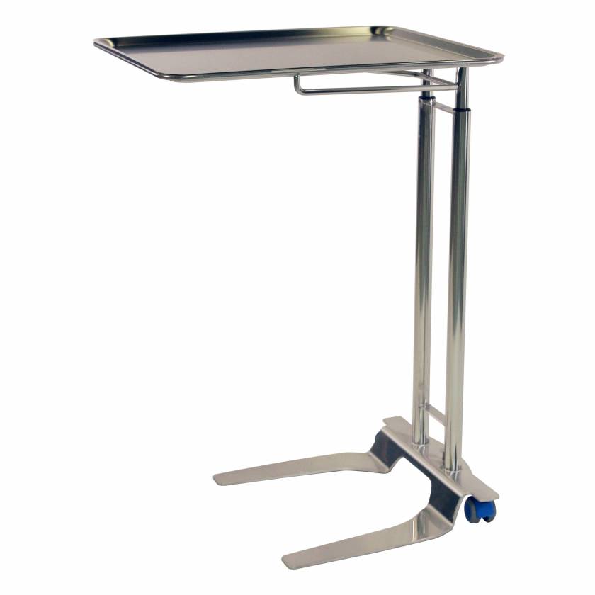 Pedigo P-1065-SS Stainless Steel Foot-Operated Mayo Stand with 20" x 25" Tray