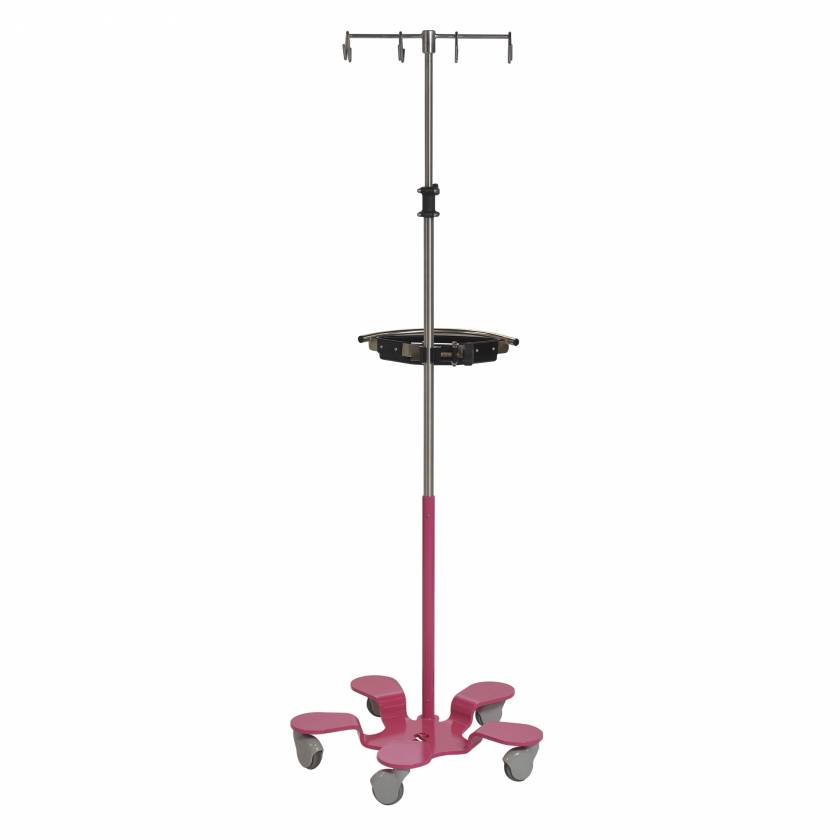 Pedigo P-1095-8 Pink Pole™ Infusion Pump Stand (The Patient Handle and Tray Insert are Sold Separately)
