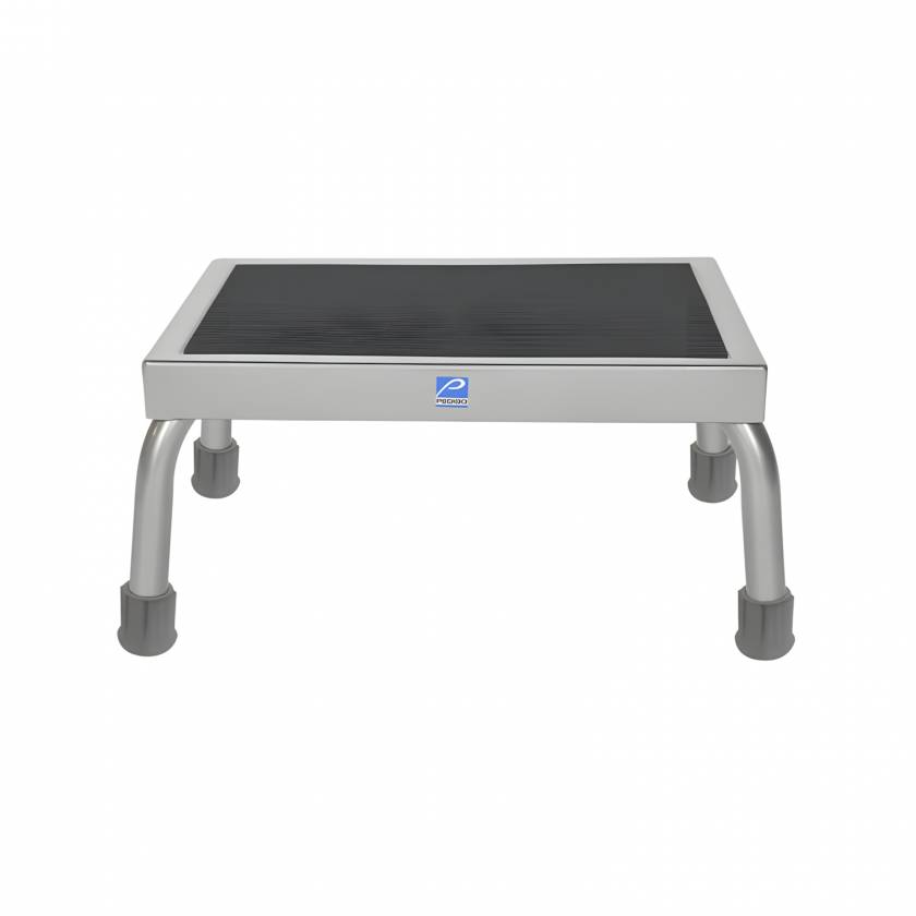 Pedigo P-10 Chrome Step Stool - 12" D x 16" W x 8" H