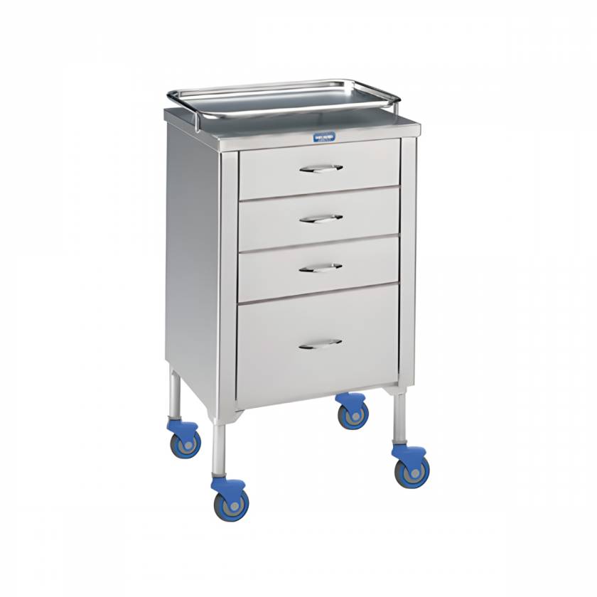 Pedigo P-1105-SS Anesthetist Cabinet with 4 Drawers