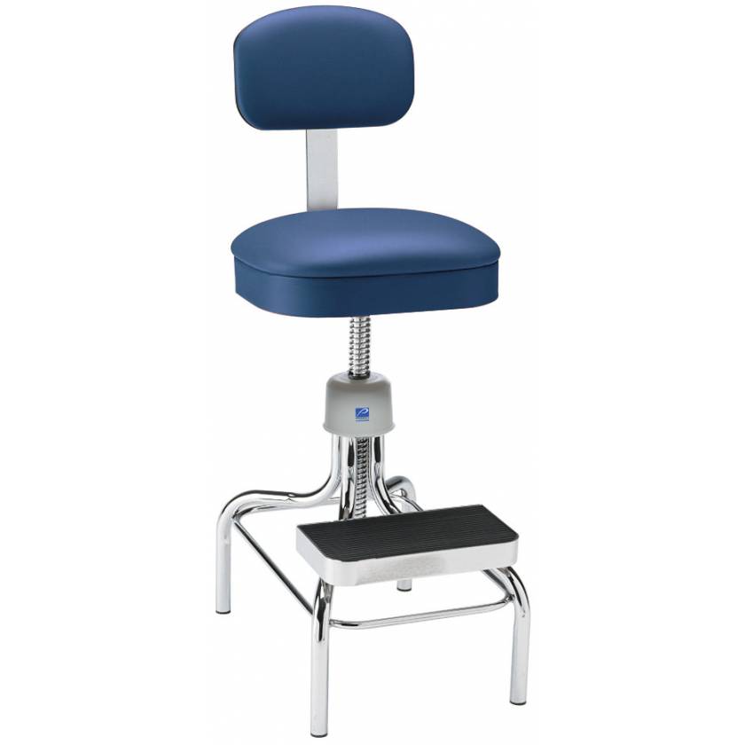 Pedigo Adjustable Chrome Deluxe Lab Stool