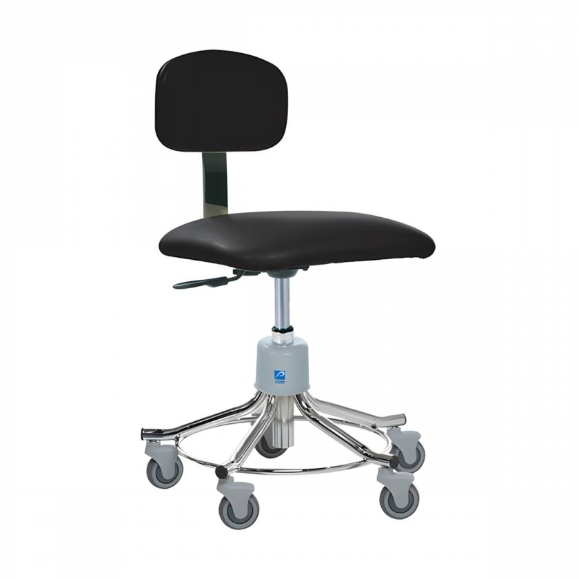 Pedigo P-551-GS Pneumatic Height Adjustment Stool with Backrest