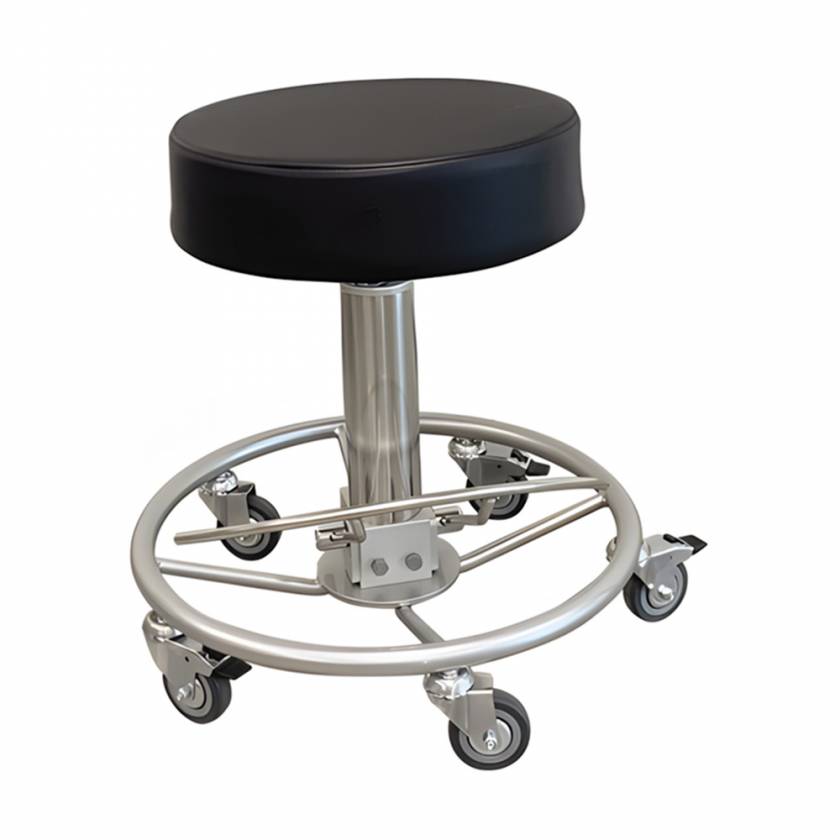 Pedigo P-6001-BLK Hydraulic Surgeon Chair - Black Upholstery