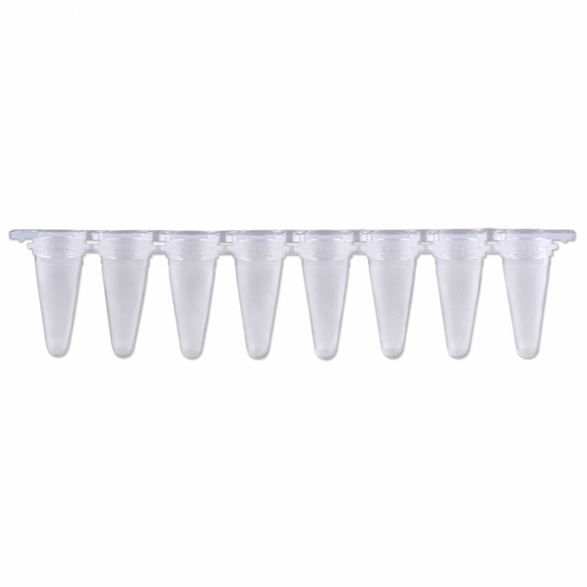 P3801-Q PureAmp 0.1mL Low Profile qPCR Natural/Clear 8-Tube Strips with Separate Optical Cap Strips