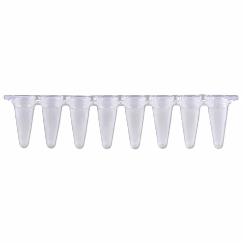 P3801-QF PureAmp 0.1mL Low Profile qPCR Frosted 8-Tube Strips with Separate Optical Cap Strips