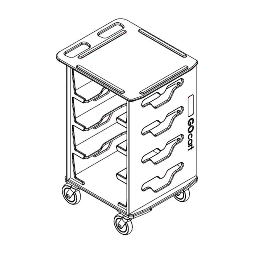 Capsa P6204 Endoscope Transport GOcart™ with 4-Tray Capacity
