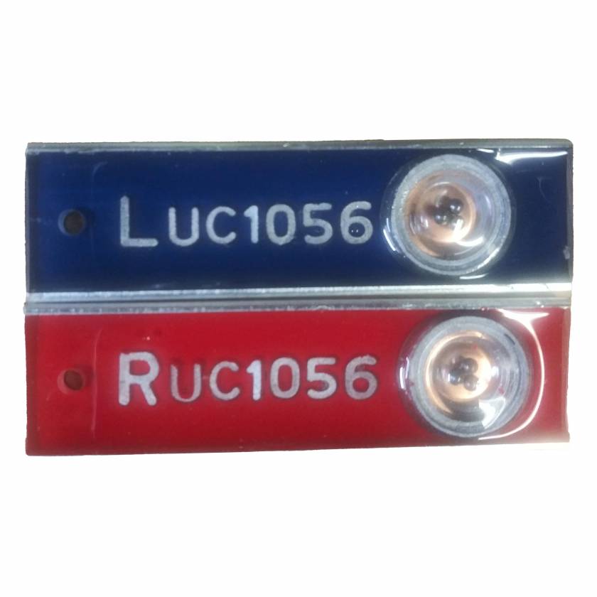 AC Wellman PAP03-HW Aluminum Position Indicator Marker - 1/4" L & R Set, 3/16" Words with 1-7 Characters, Horizontal (Set of 2)