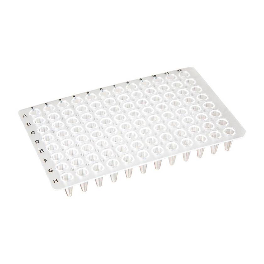 Globe Scientific PCR-NS-01 0.1 mL 96-Well Low Profile PCR Plate, No Skirt - Clear