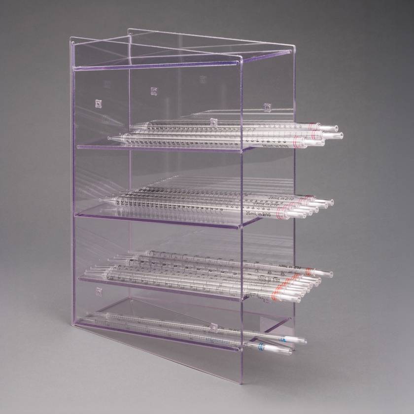 Poltex PGSERPIP4 Serological Pipette Holder, 4 Pocket - Without Bracket, Countertop (Pipettes are Not Included)